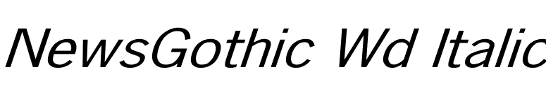 NewsGothic Wd Italic font preview