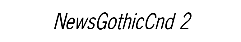 NewsGothicCnd 2 font preview