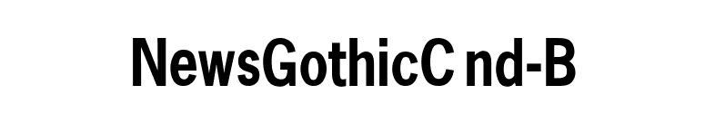NewsGothicCnd-B font preview