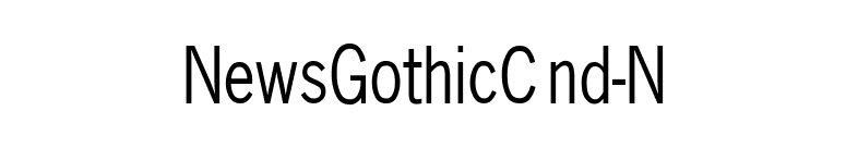 NewsGothicCnd-N font preview