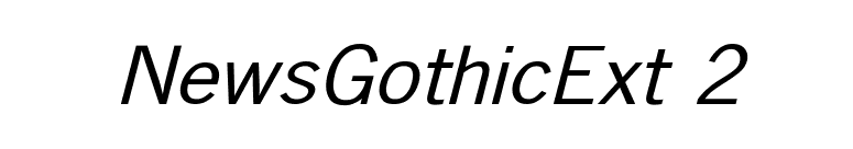 NewsGothicExt 2 font preview