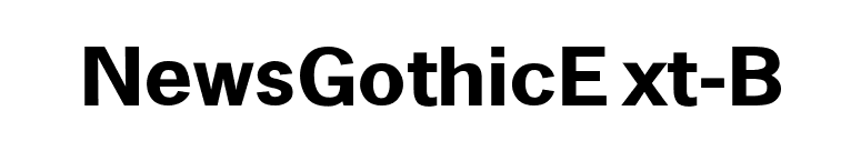 NewsGothicExt-B font preview