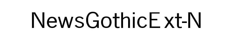 NewsGothicExt-N font preview