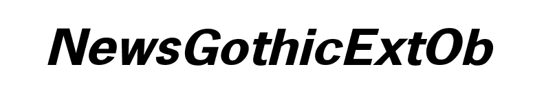 NewsGothicExtOb font preview
