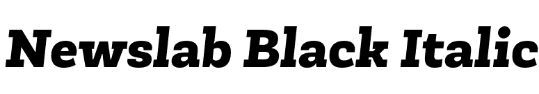 Newslab Black Italic font preview