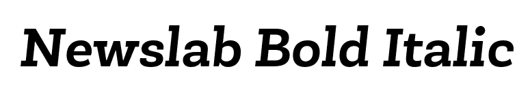 Newslab Bold Italic font preview