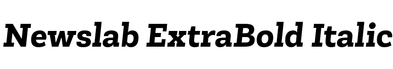 Newslab ExtraBold Italic font preview