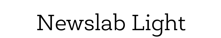 Newslab Light font preview