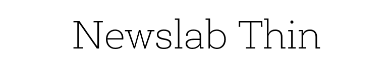 Newslab Thin font preview