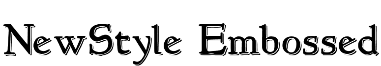 NewStyle Embossed font preview