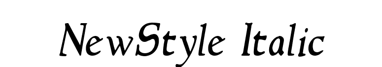 NewStyle Italic font preview