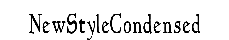 NewStyleCondensed font preview