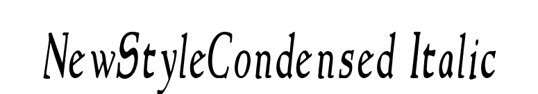 NewStyleCondensed Italic font preview