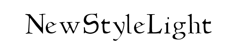 NewStyleLight font preview
