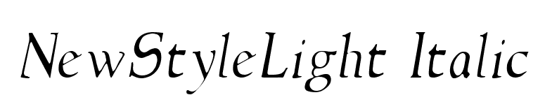 NewStyleLight Italic font preview