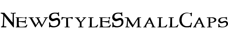 NewStyleSmallCaps font preview
