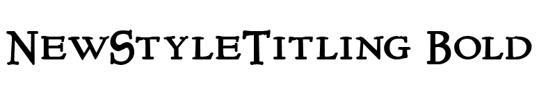 NewStyleTitling Bold font preview