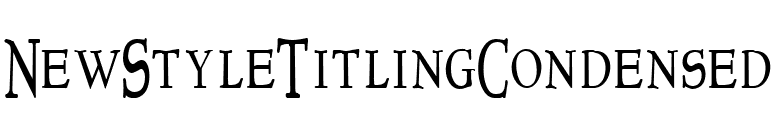 NewStyleTitlingCondensed font preview