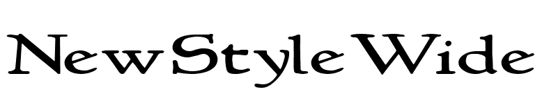 NewStyleWide font preview