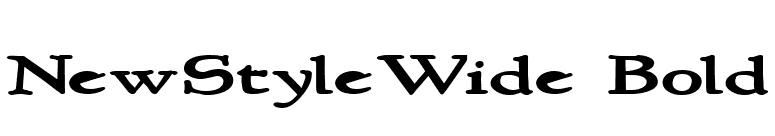 NewStyleWide Bold font preview