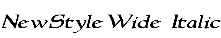 NewStyleWide Italic font preview