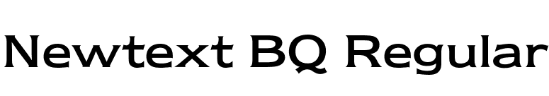 Newtext BQ Regular font preview