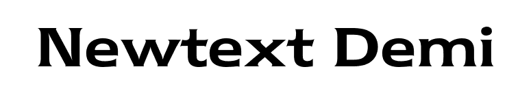 Newtext Demi font preview