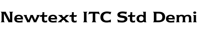 Newtext ITC Std Demi font preview