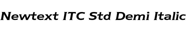 Newtext ITC Std Demi Italic font preview