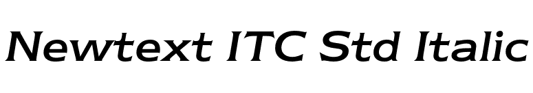 Newtext ITC Std Italic font preview