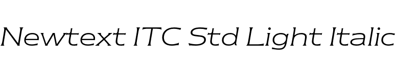 Newtext ITC Std Light Italic font preview