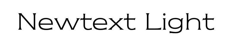 Newtext Light font preview