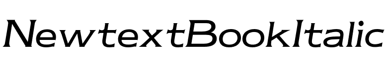 NewtextBookItalic font preview