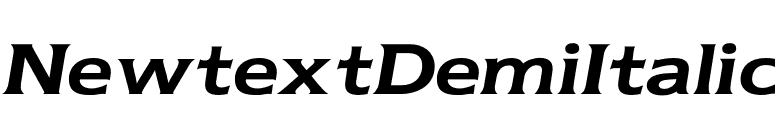 NewtextDemiItalic font preview