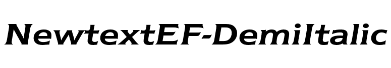 NewtextEF-DemiItalic font preview