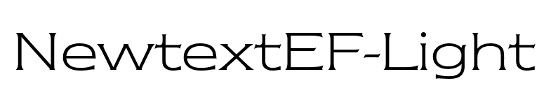 NewtextEF-Light font preview