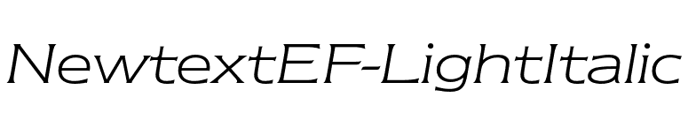 NewtextEF-LightItalic font preview