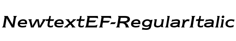 NewtextEF-RegularItalic font preview