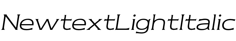 NewtextLightItalic font preview
