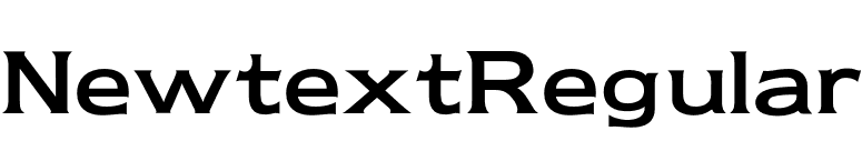 NewtextRegular font preview