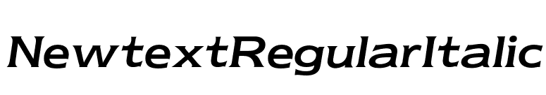 NewtextRegularItalic font preview