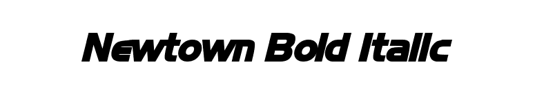 Newtown Bold Italic font preview