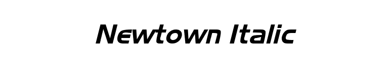 Newtown Italic font preview