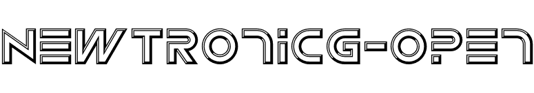 NewtronICG-Open font preview
