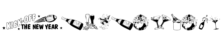 NewYearBats font preview