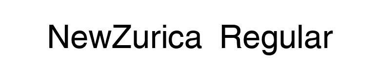 NewZurica Regular font preview