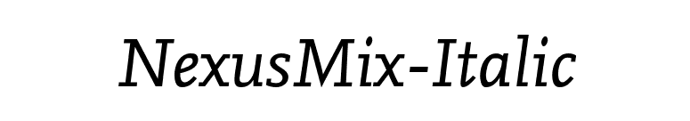 NexusMix-Italic font preview