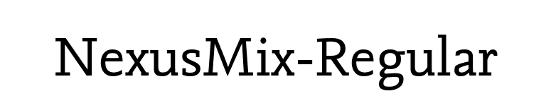 NexusMix-Regular font preview