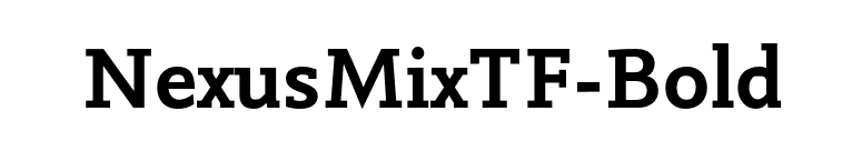 NexusMixTF-Bold font preview