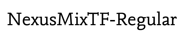 NexusMixTF-Regular font preview